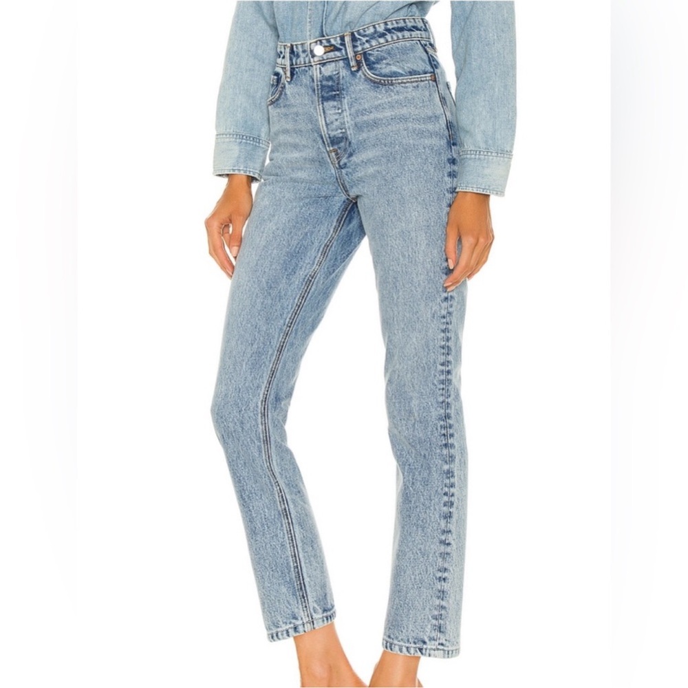 GRLFRND Karolina High Rise Straight Crop Jeans – Larchmont Wash Size 27 - Picture 2 of 11